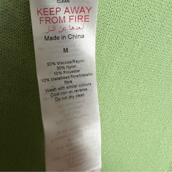 NWT Pretty Little Thing Glitter Knit Open Back Mini Tank Dress Green Size Medium - Picture 9 of 9